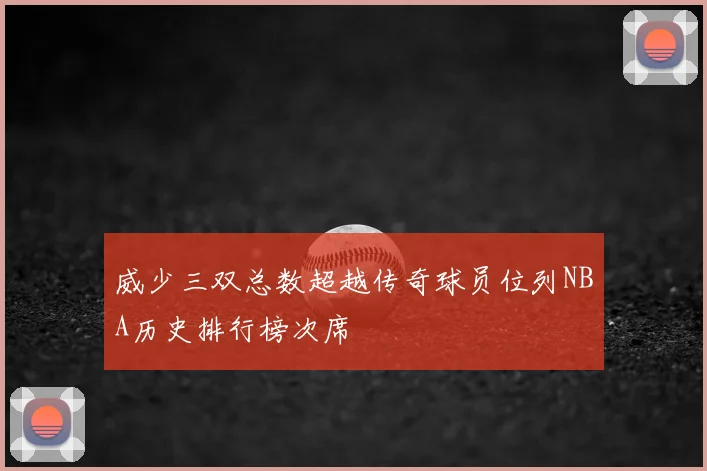 威少三双总数超越传奇球员位列NBA历史排行榜次席